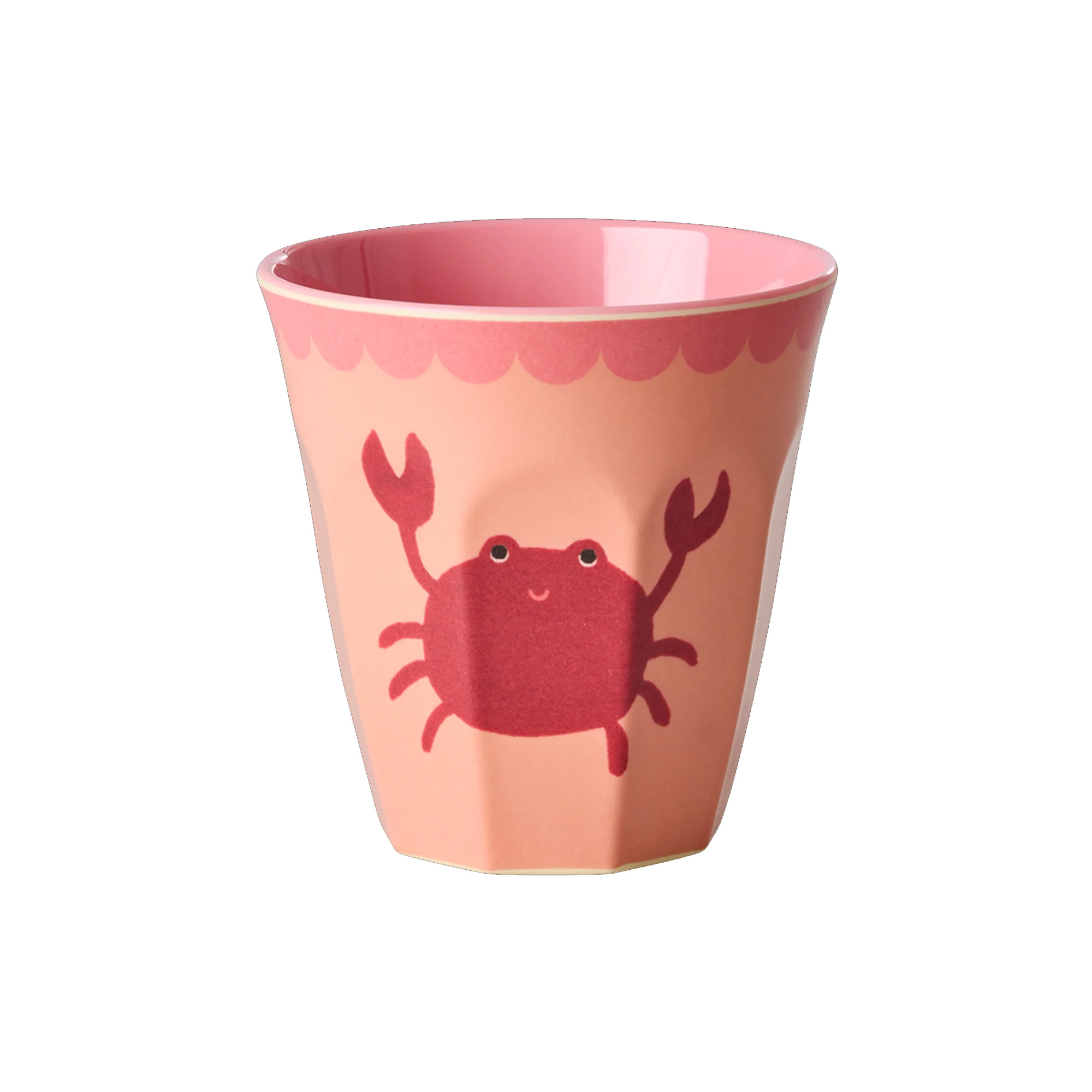 Rice Melamin Becher - Koralle - Crab Print, 250 ml, Krabbe