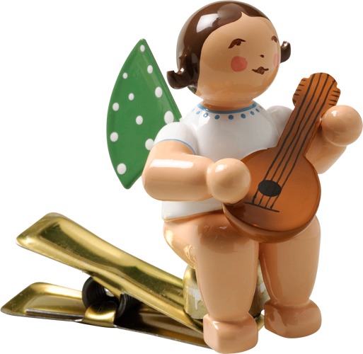 Wendt & Kühn Engel mit Mandoline, auf Klemme