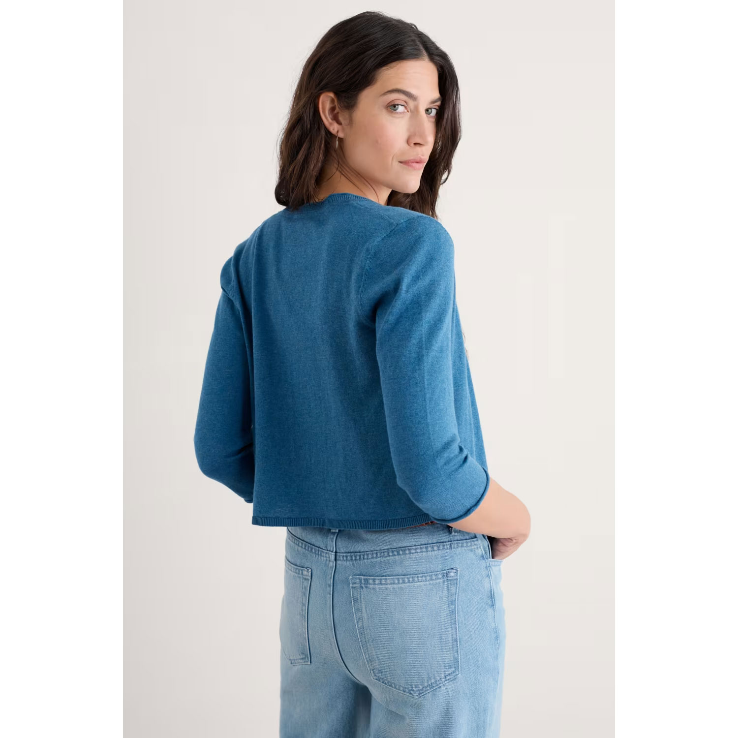 SEASALT CORNWALL Vanessa Strickjacke aus GOTS-zertifizierter Bio-Baumwolle, Farbe: Sailor Blue
