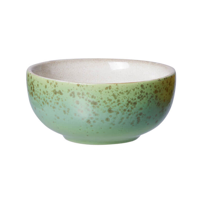 HKliving 70's Schale XS bowl, castor, Siebziger Jahre Geschirr, grün,  Keramik pro Stück   