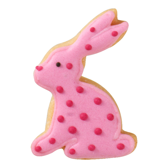 Ausstecherle Hase sitzend 4 cm, Edelstahl von Birkmann, Prägeausstecher, Ausstechform  