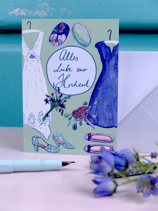 Hochzeitskarte " 2 Girls Wedding" 2 Frauen von Wonder Of Today 