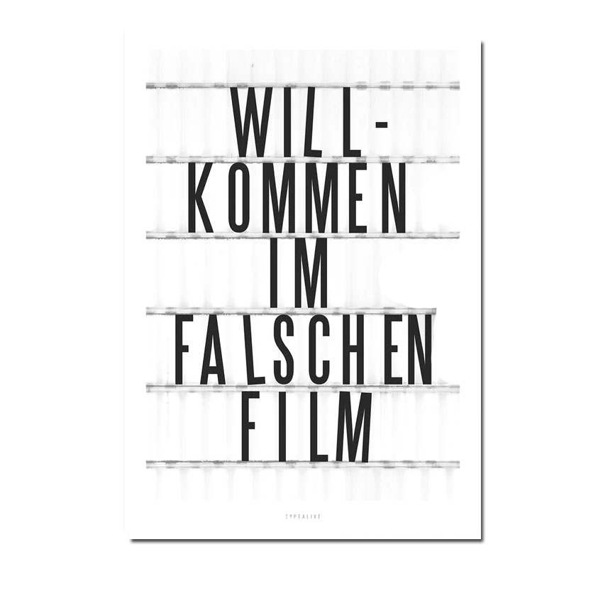 Typealive Postkarte "Falscher Film" 