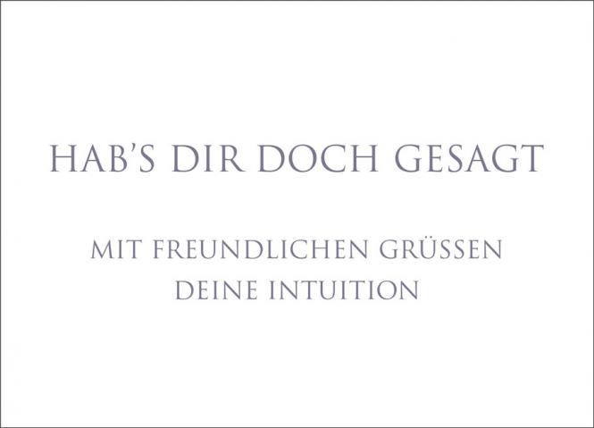 Wunderwort Postkarte "Deine Intuition"
