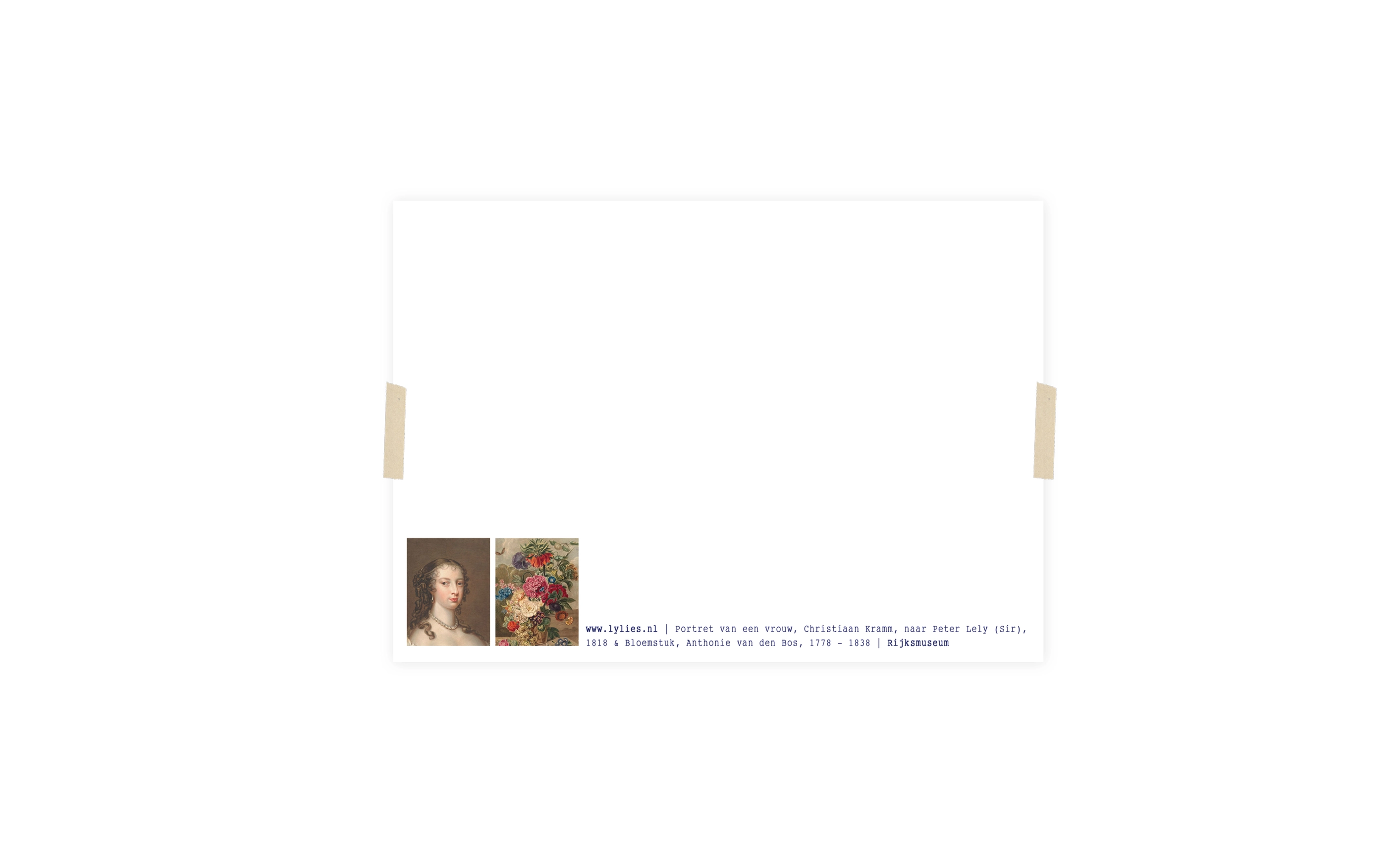 Lylies Postkarte Collage Museumssammlung - Dame und Blumenhaar von Lylies