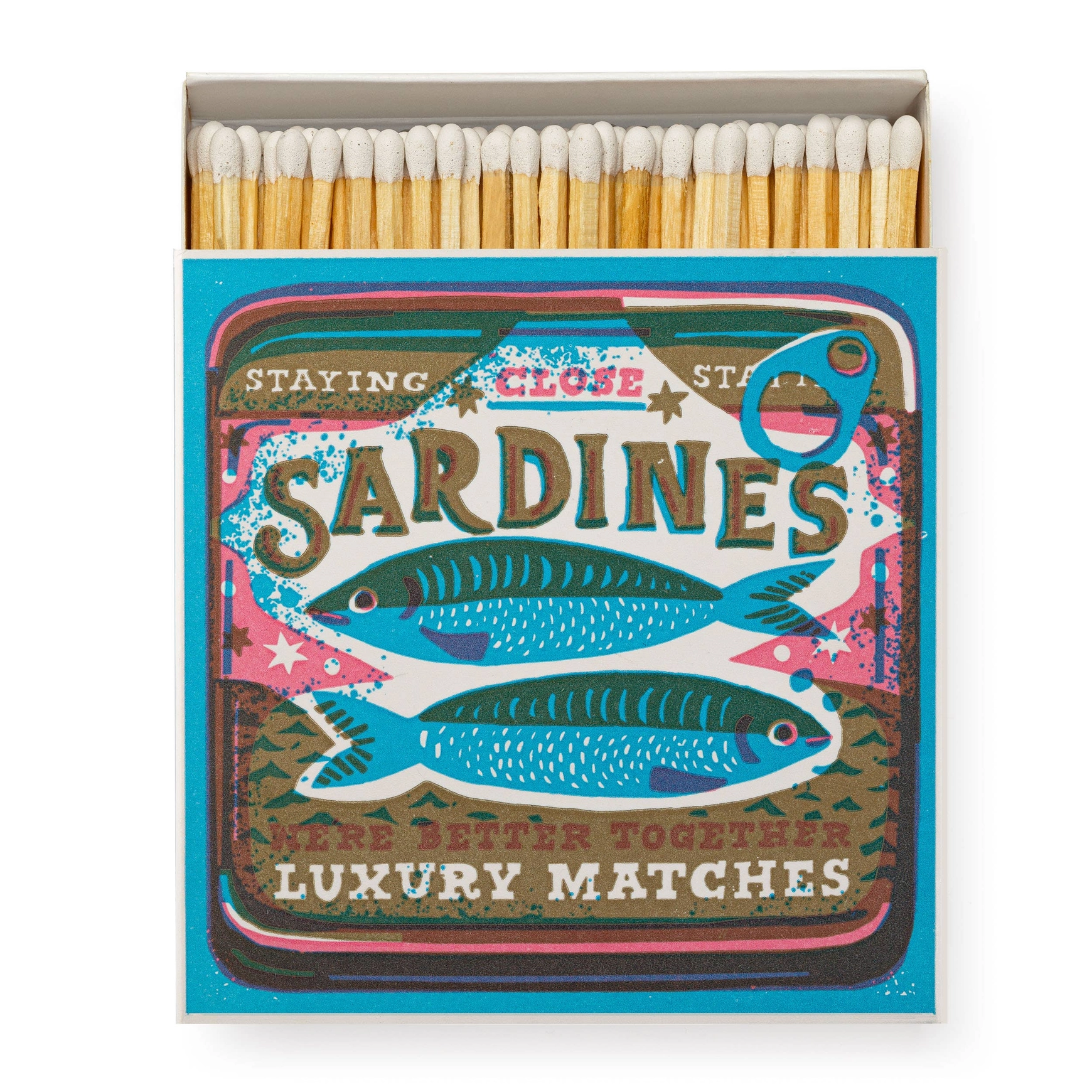 Archivist Gallery Streichhölzer "Sardines" von Archivist Gallery , ca.11 x 11 cm  , Sardinen