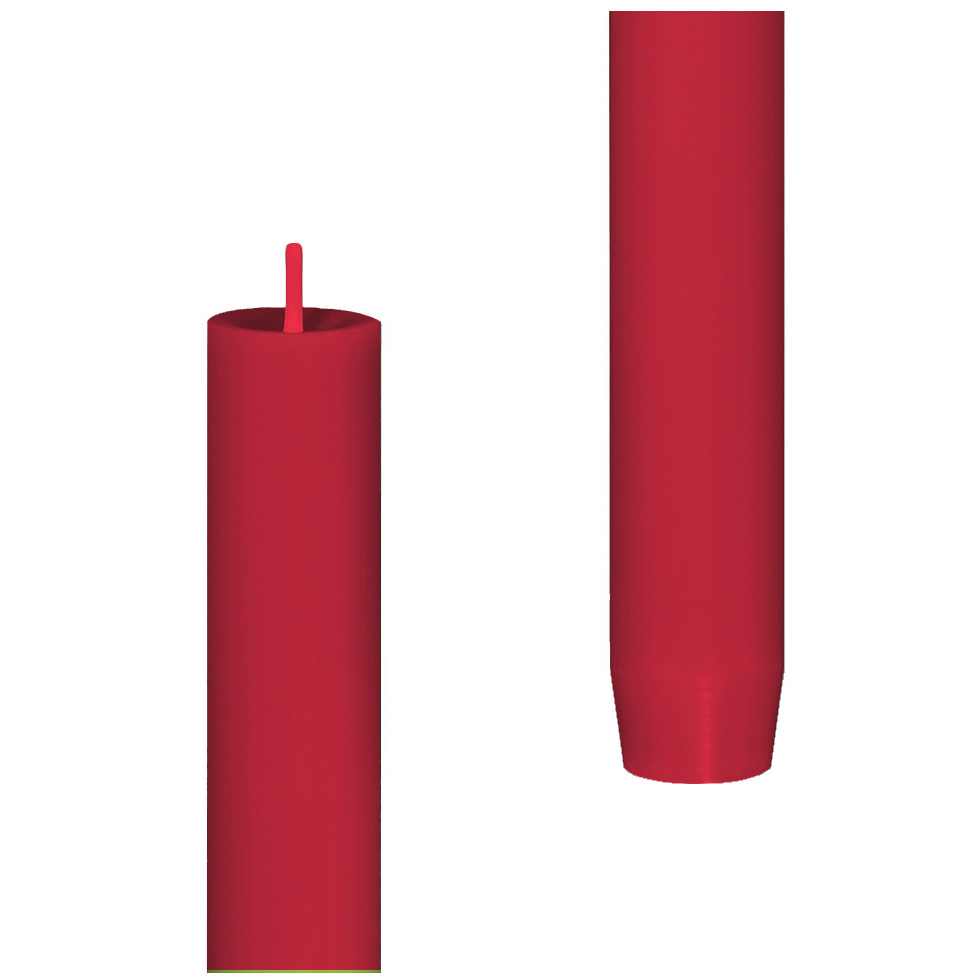 Engels Kerzen  Stabkerze gegossen, Größe D. 2,2 x H 24 cm Zinnober