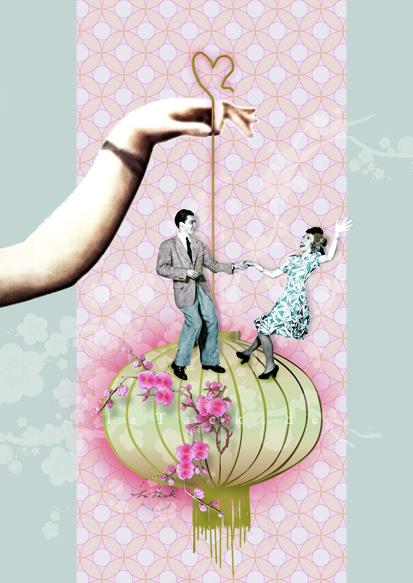 Postkarte La Tack "lampionDance" von La Tack  