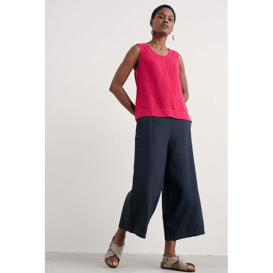 SEASALT CORNWALL Merrivale Leinenhose Culottes, Farbe: Maritime 