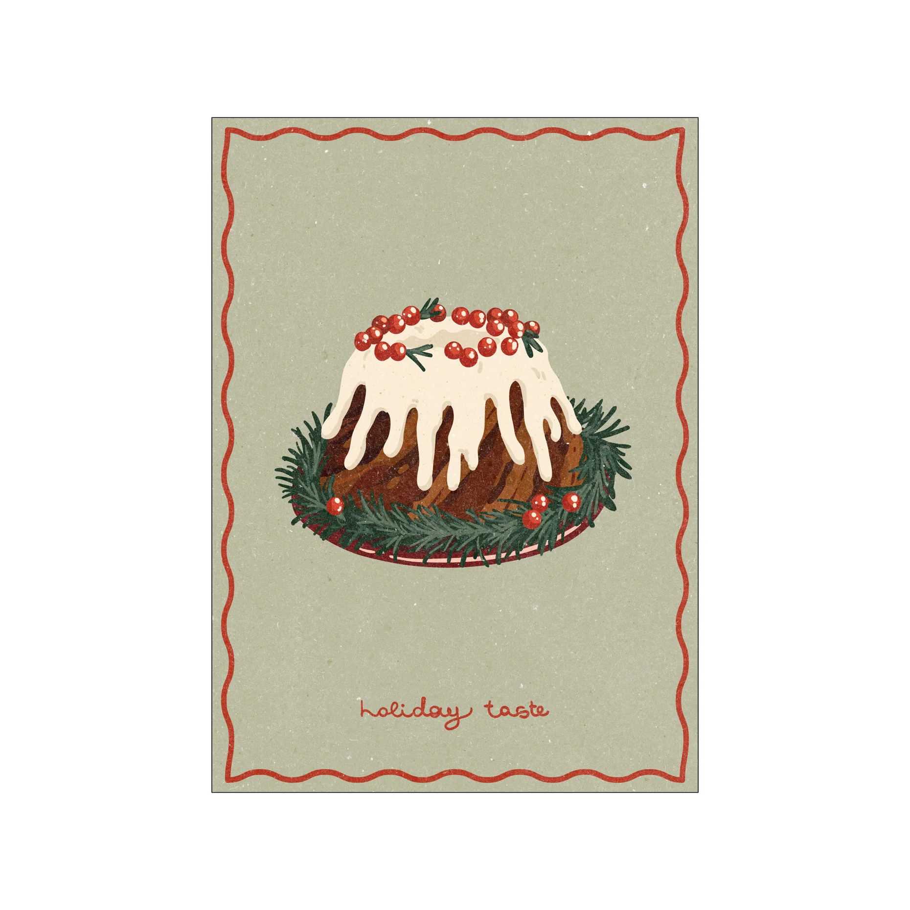 Kunstdruck A4 "Christmas Cake"