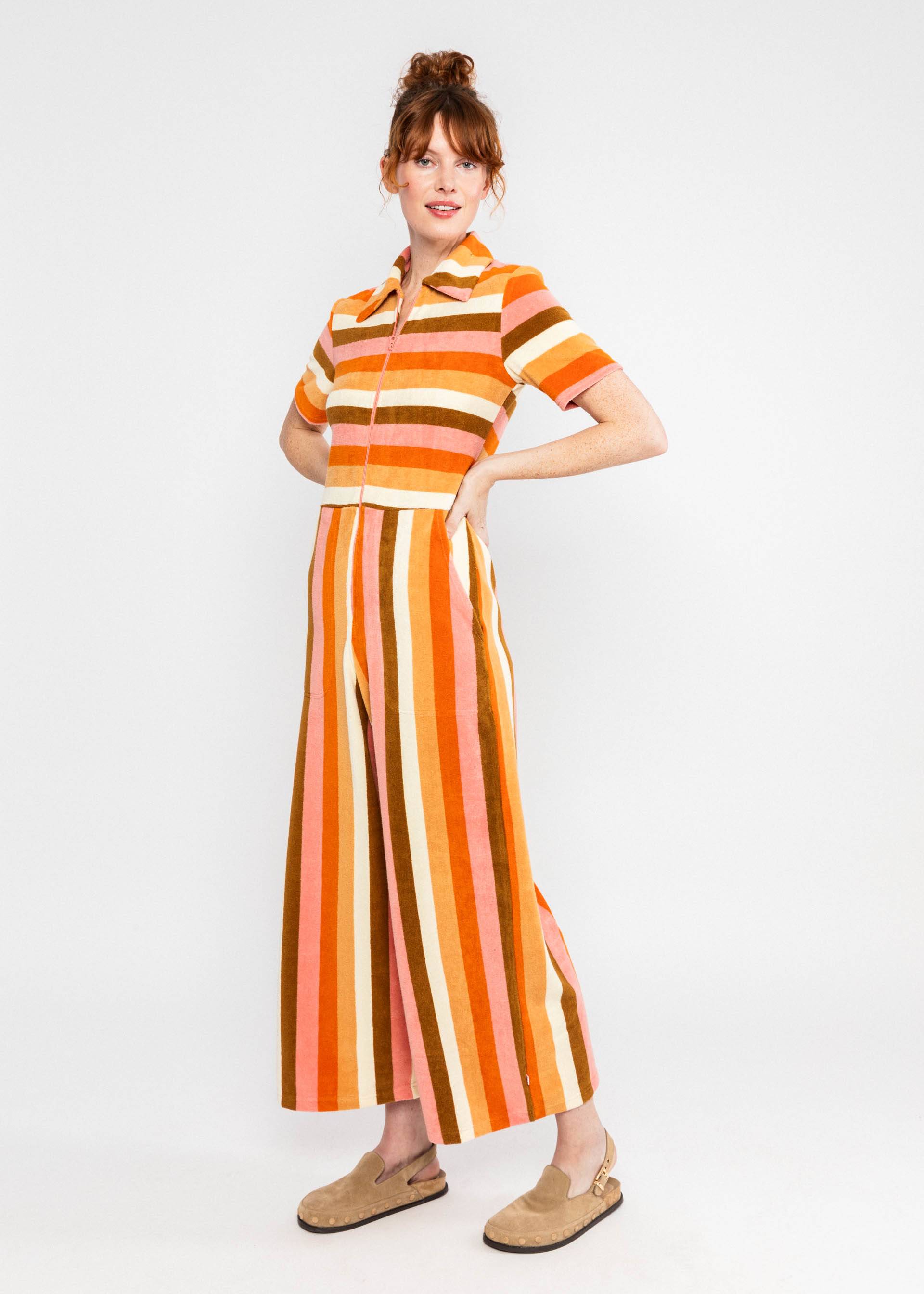Blutsgeschwister Jumpsuit Reneé Love Twist - sunny spirit stripe, Jumpsuit Frottee