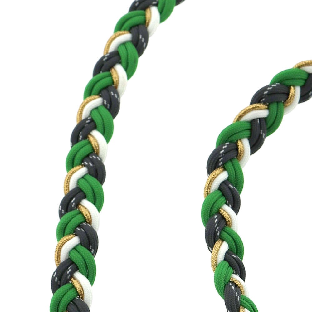 LOT83 Handykette LANG Nr. 57 Grün-Anthrazit Weiß  Gold Glitzer 