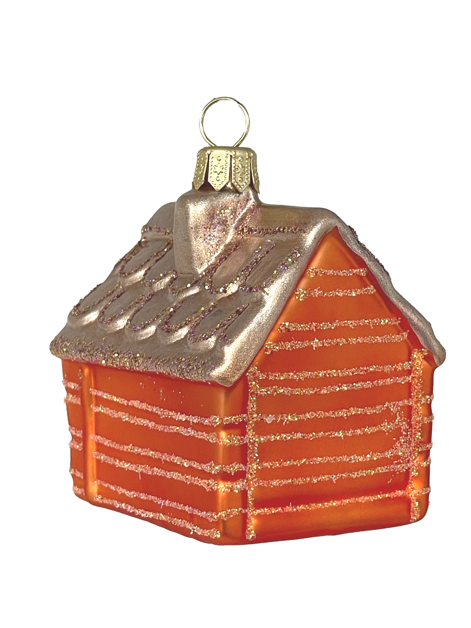 % Christbaumkugel Hundehütte, ca. 6 x 5,5 cm