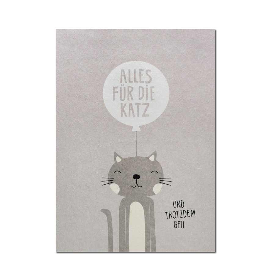 % Postkarte ALLES FÜR DIE KATZ von Kartenmarie , Nr. 11