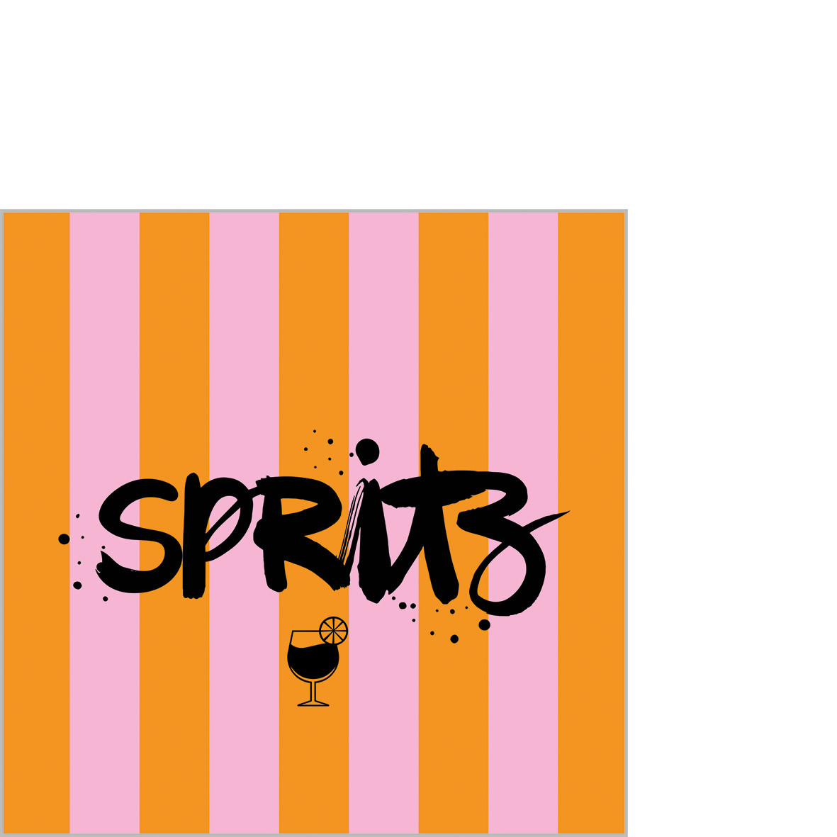 Papierservietten Streifen Spritz  , 25 x 25 cm  , Cocktailservietten , ppd   