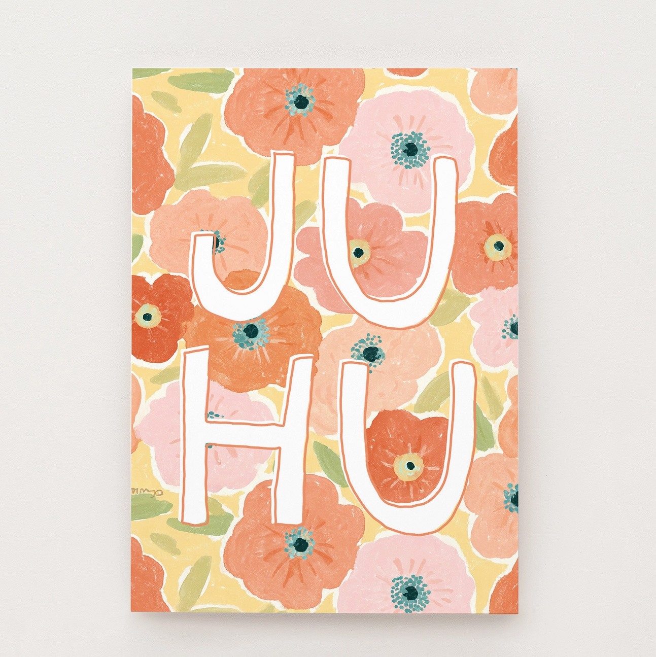 Falene Postkarte JUHU von Falene  