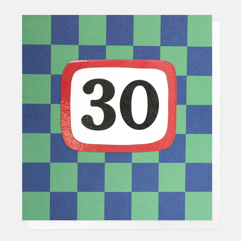 Geburtstagskarte zum Dreißigsten Karo" 30" von Caroline Gardner ,LOM016