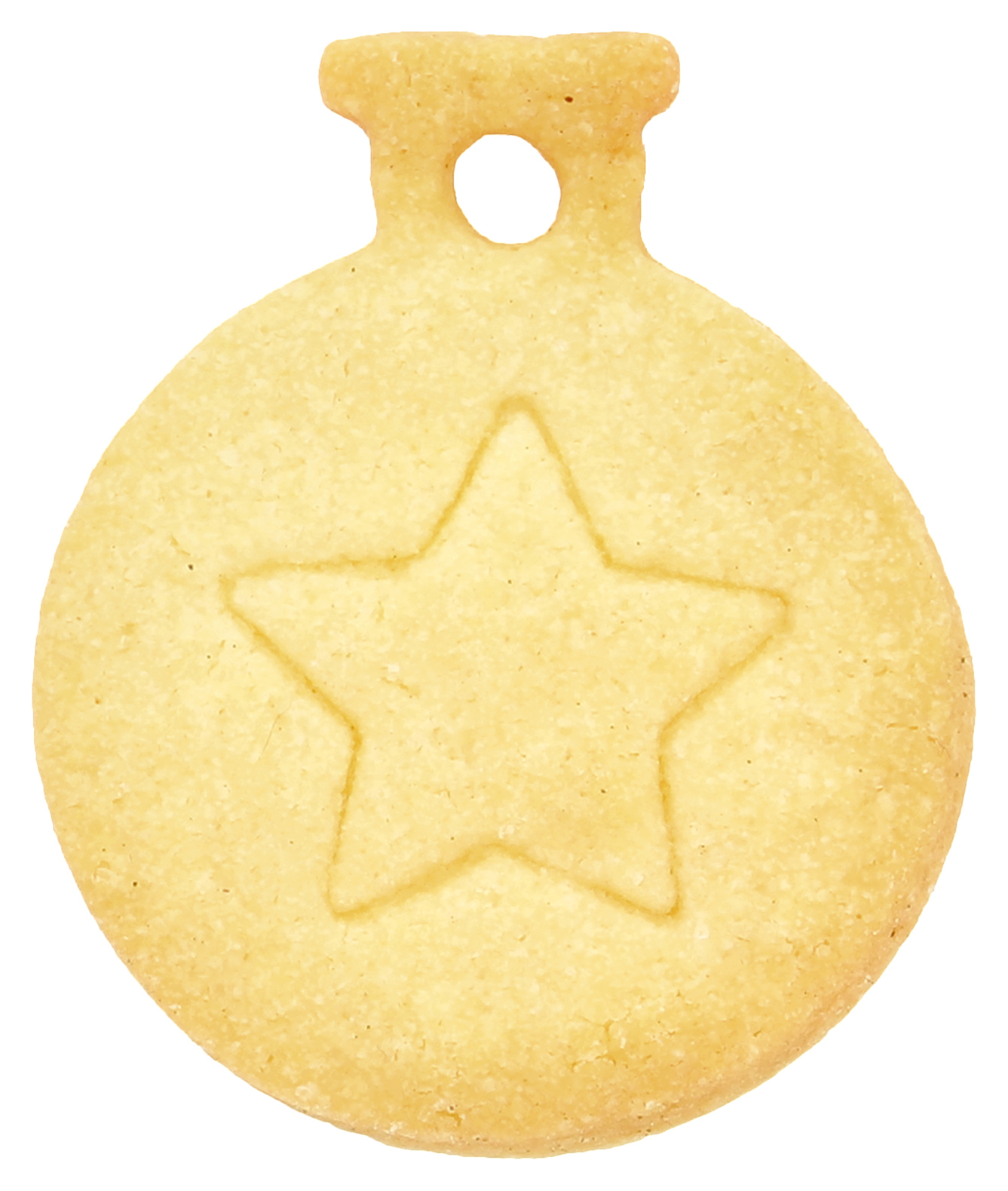 Ausstecherle Christbaumkugel mit Stern , 6 cm, Edelstahl von Birkmann, mit Innenprägung, Prägeausstecher, Ausstechform  