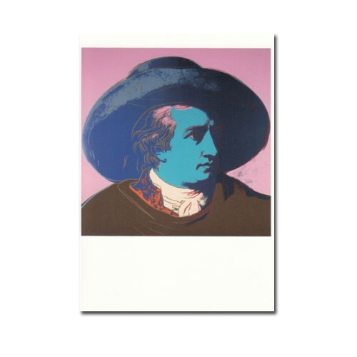 Postkarte Andy Warhol "Johann Wolfgang von Goethe, 1982  " pink