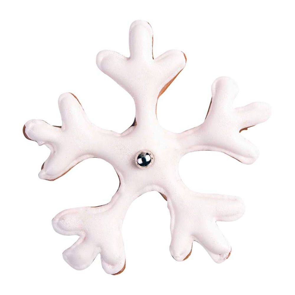 Ausstecherle Schneeflocke Edelstahl 6 cm  von Städter, Prägeausstecher