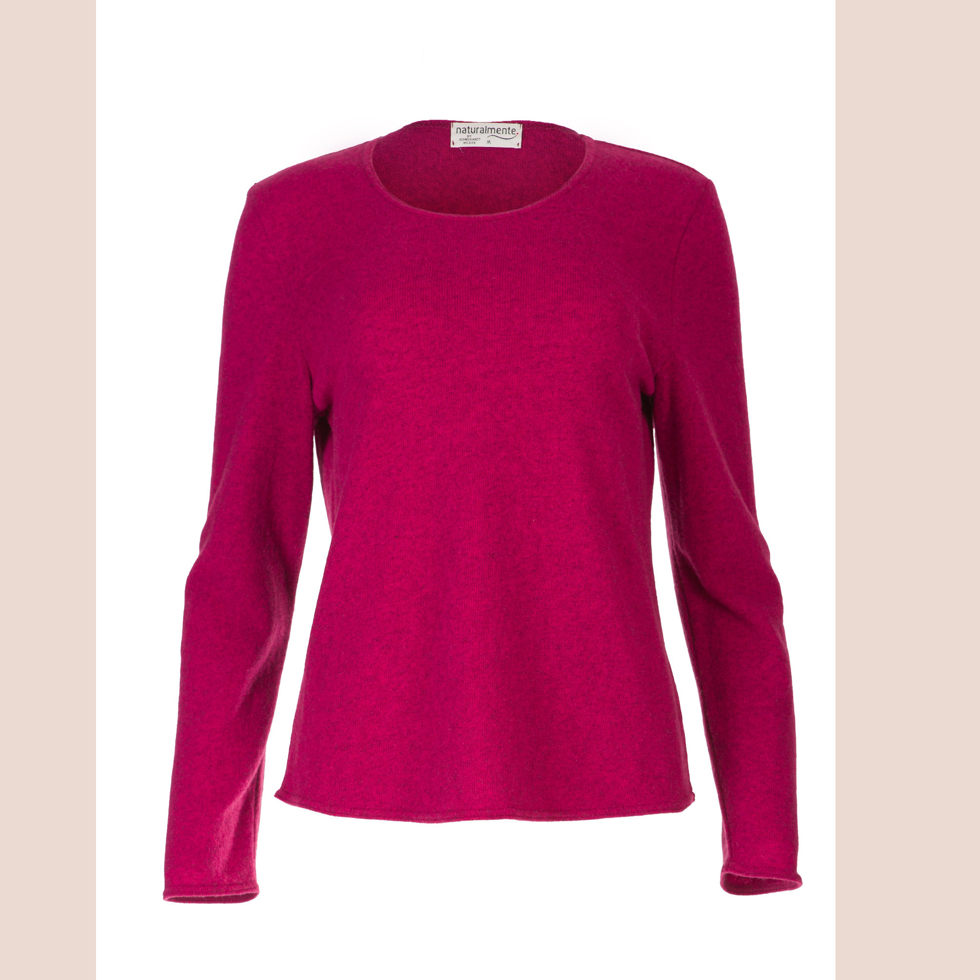 DUNQUE Pullover Uni, Farbe heidelbeere, Made in Germany 