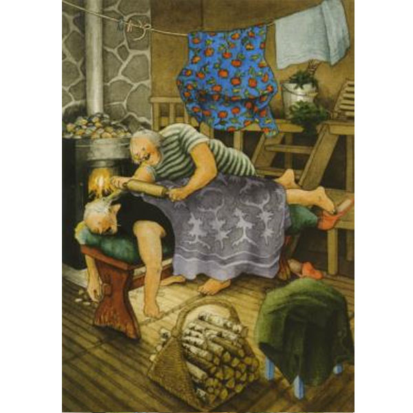 Postkarte Inge Löök "Frauen beim Wellness "  Löök Postkarte, Weiber, Freundschaft