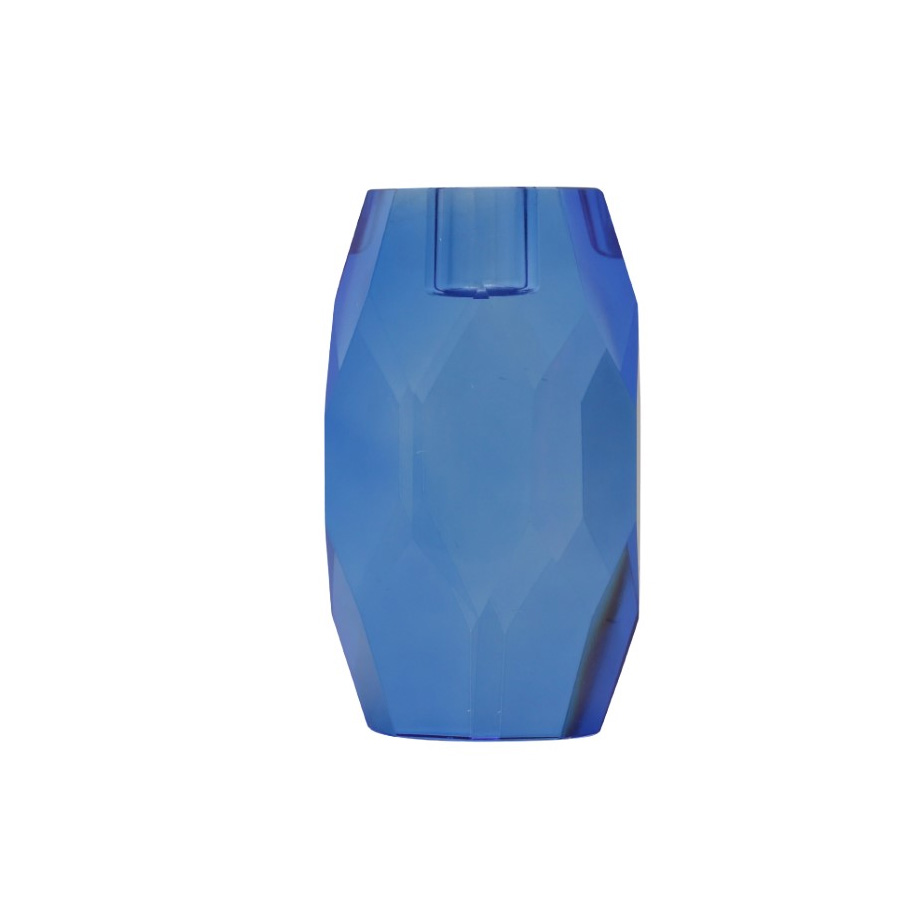 Kristall-Kerzenhalter,  Kristallhalter, Kobalt, 12,5x5x7,5 cm, Kerzenständer, Glas   