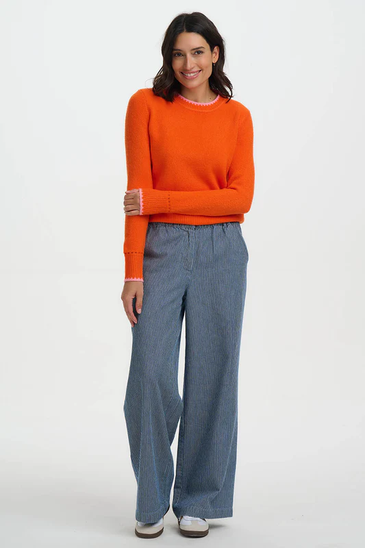 Sugarhill Brighton Helena Jumper - Orange, Pink Tipping von sugarhill BRIGHTON