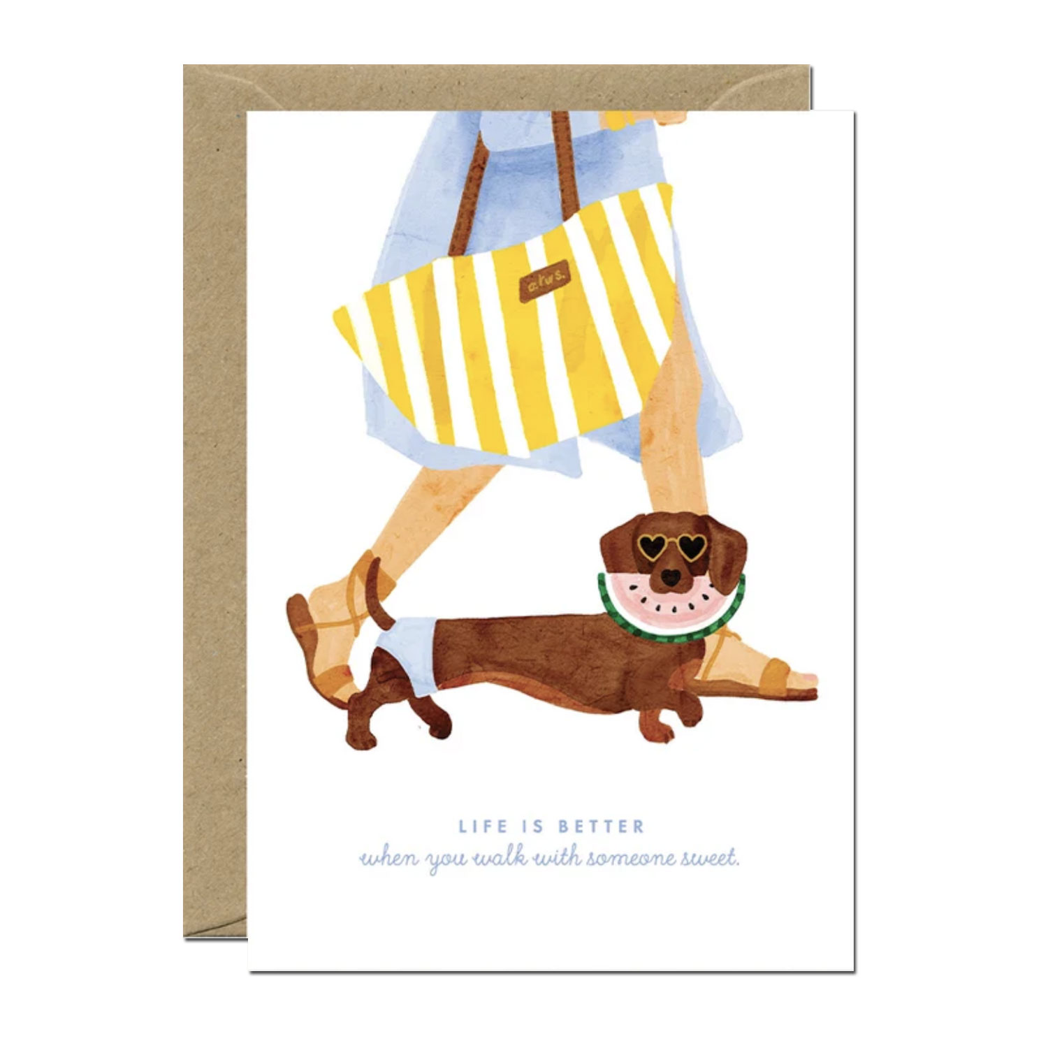 Grußkarte Summer Dachshund von  ALL THE WAYS TO SAY , Dackel