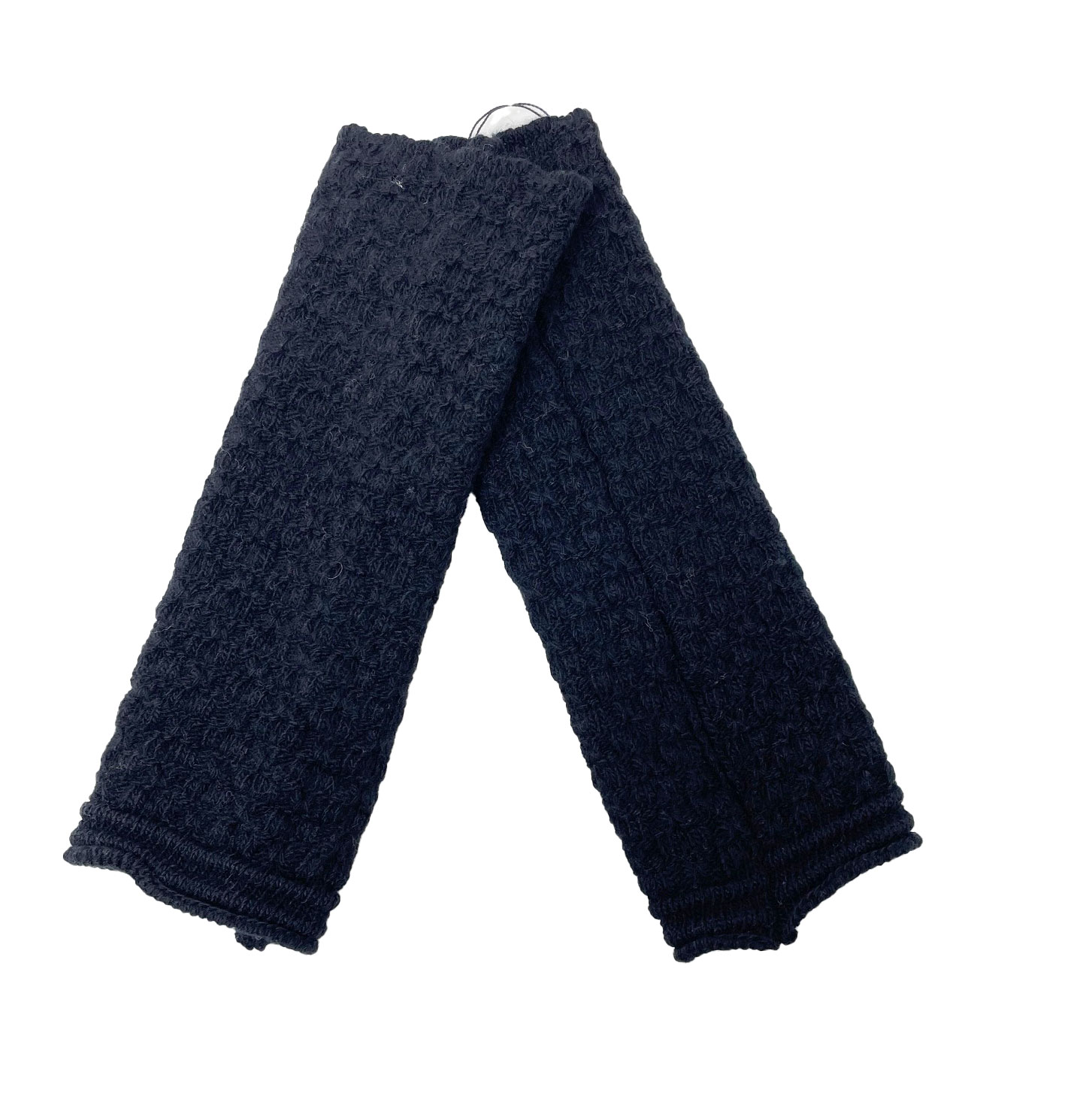 McKernan Handstulpen "TUCKER" JET BLACK , ca. 27 x 8 cm, 100% Wolle, Pulswärmer      