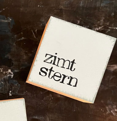 Textplatte "Zimtstern" weiß von iopla , 6 x 6 cm