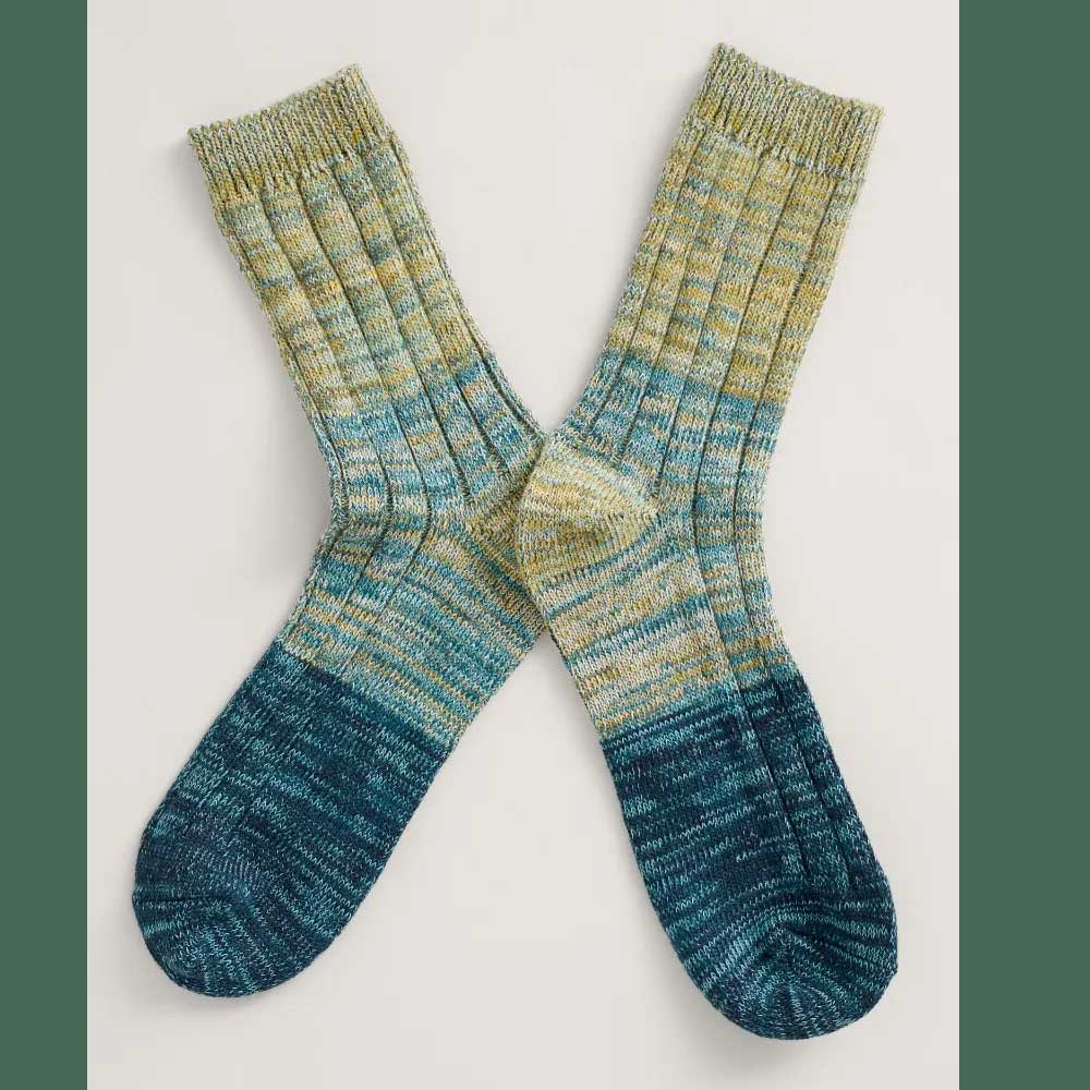 SEASALT CORNWALL  Women's Bloomin Good Socks ONE SIZE ca. 38-40  Late Light Kelp