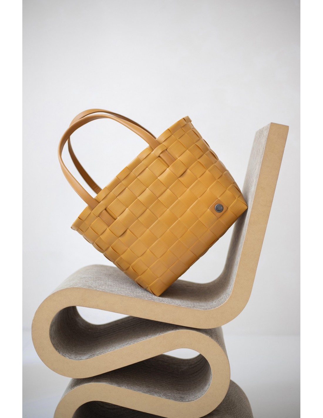 Handed By Color Match - Shopper,  PU Griffe , Farbe: sunset yellow