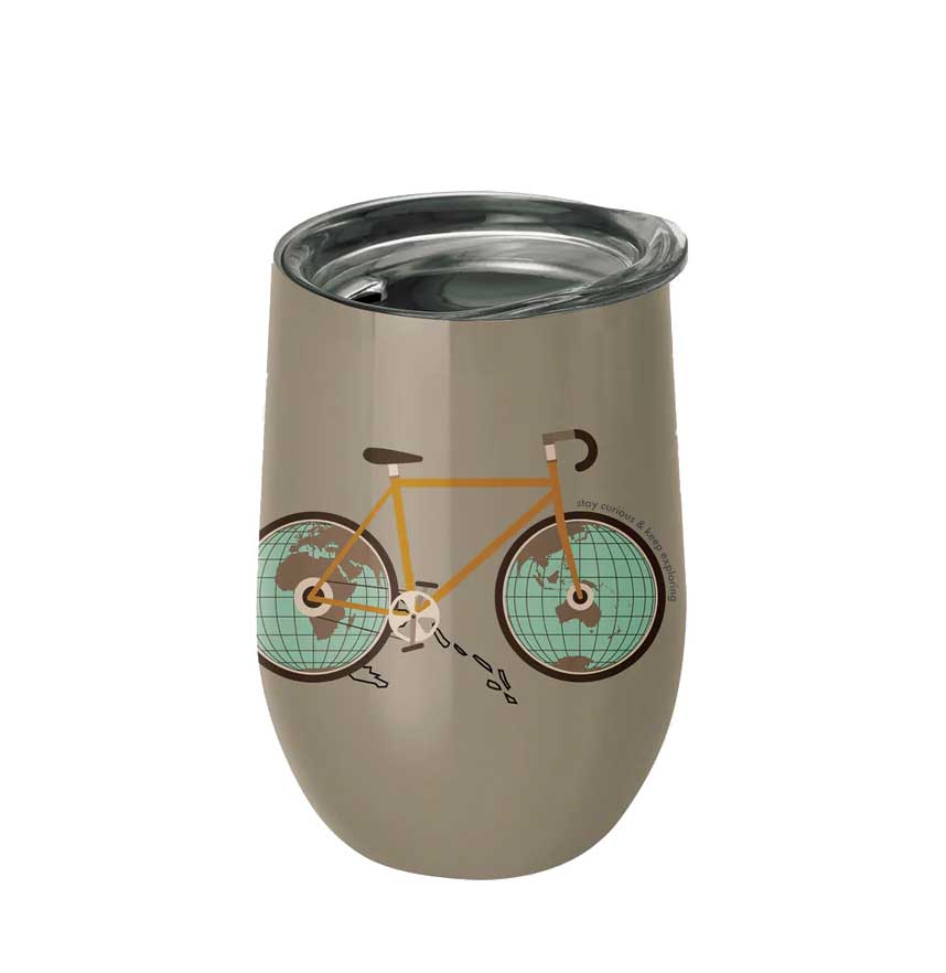 bioloco office world traveller, Edelstahlbecher fürs Büro  , Fahrrad