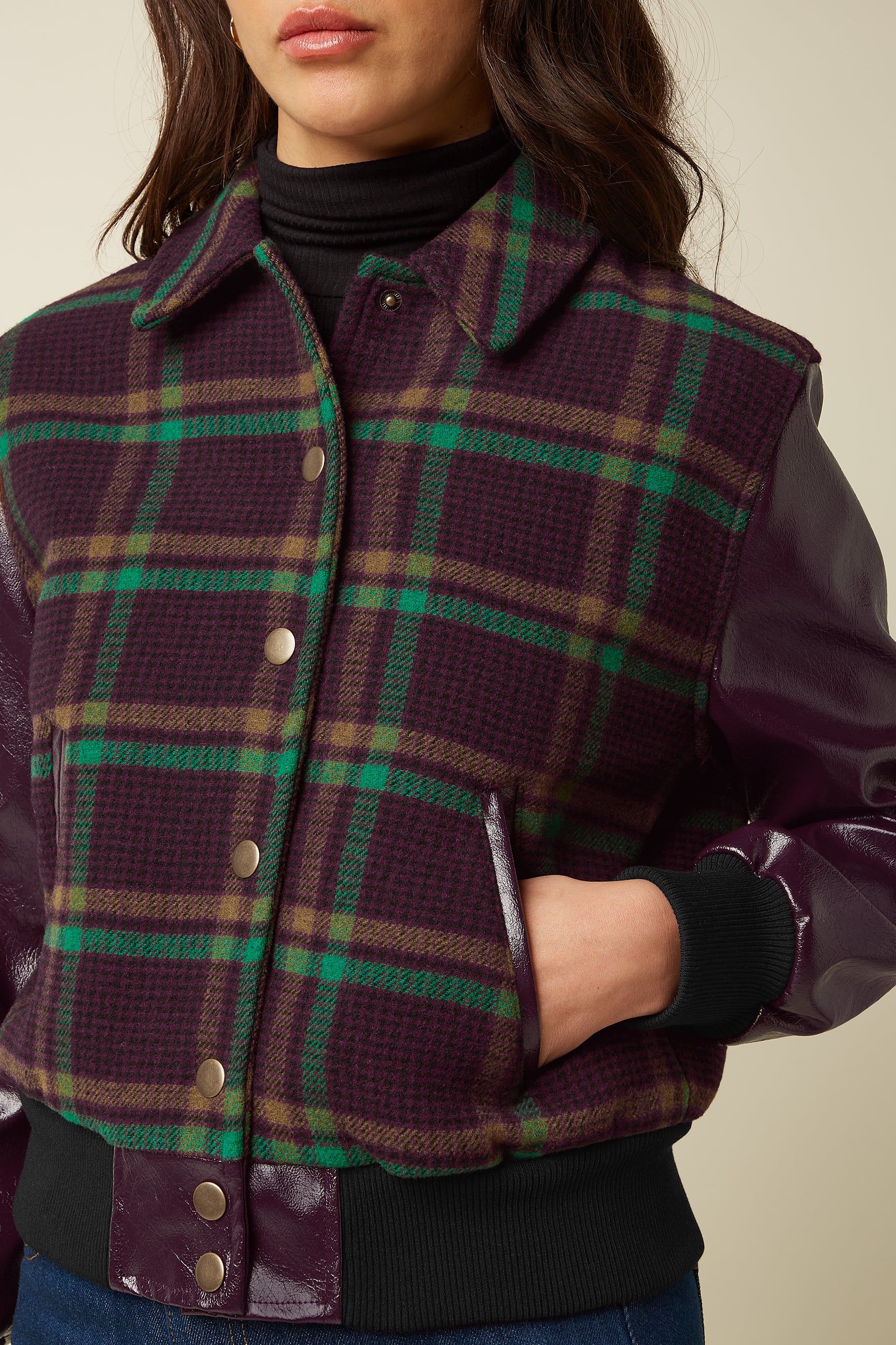 Billie Baseball Jacket Vera Check, Größe 40