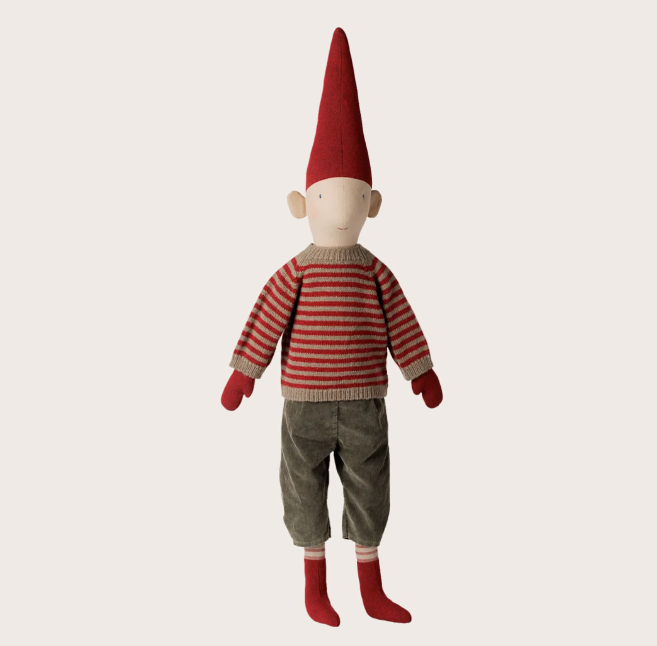 Maileg Pixy, Größe 5 – Junge – Gestreifter gestrickter Pullover, ca. 84 cm