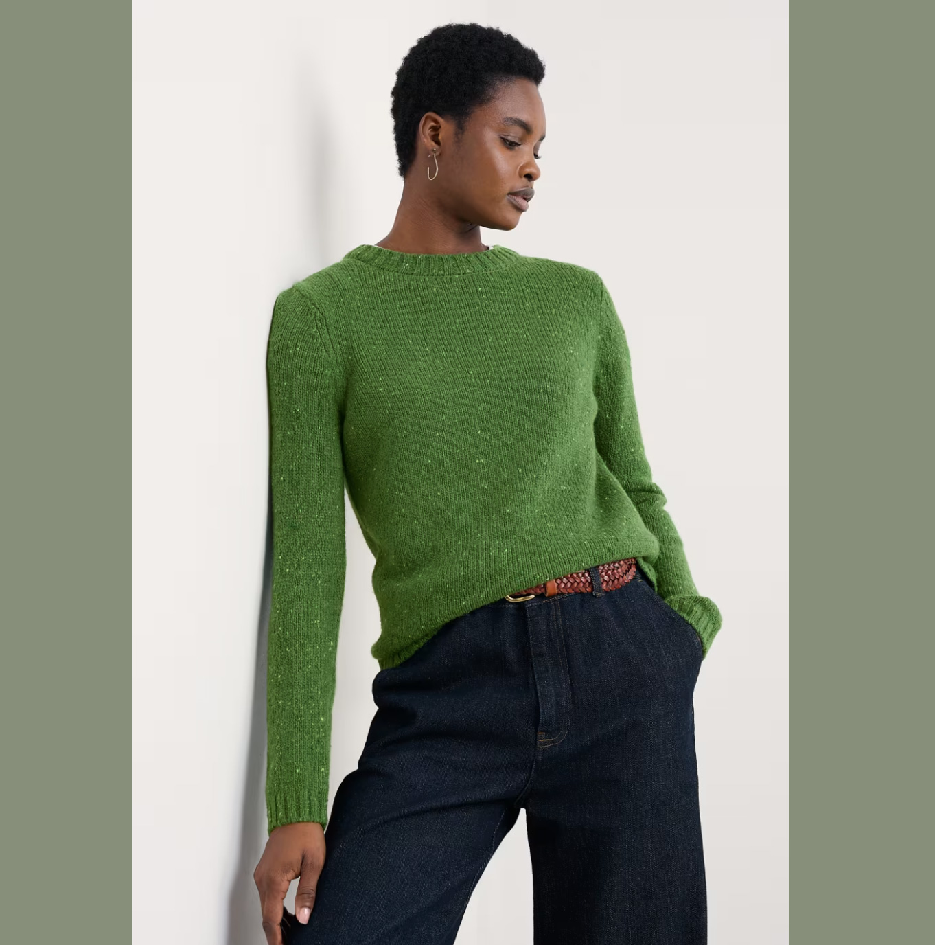 SEASALT CORNWALL Pullover Dawson Pick Jumper Made With Merino, Farbe: fern/ Grün 