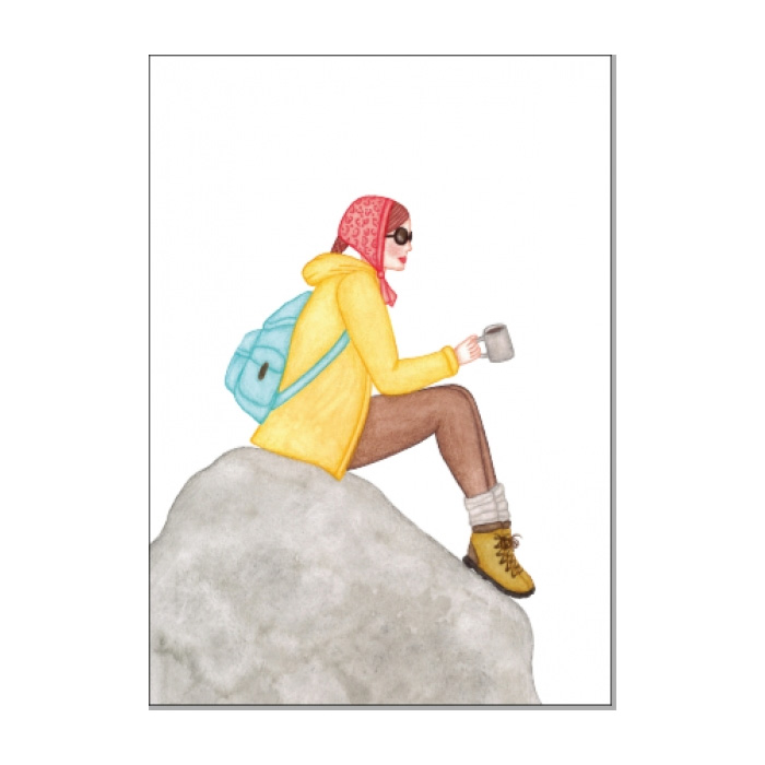 Postkarte Wanderpause von ask a duck 