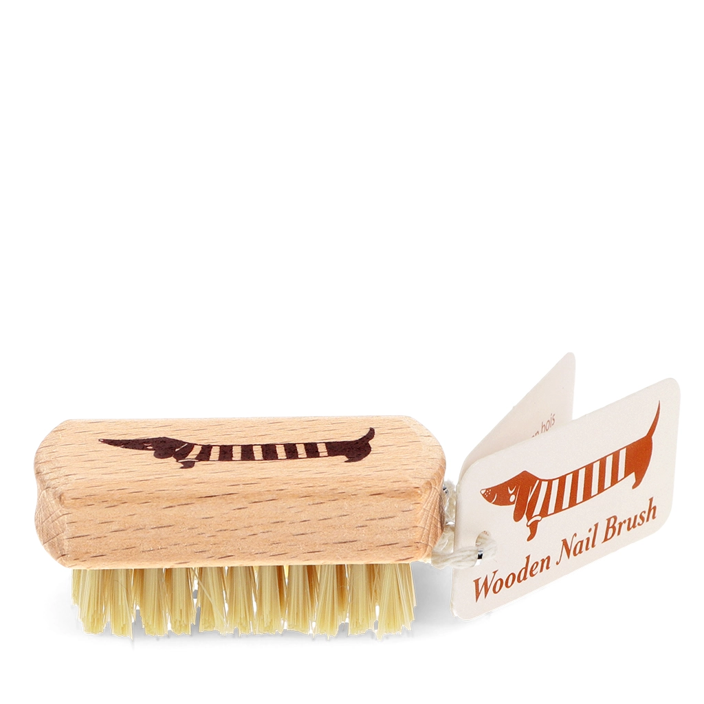 Mini-Holz-Nagelbürste - Dackel