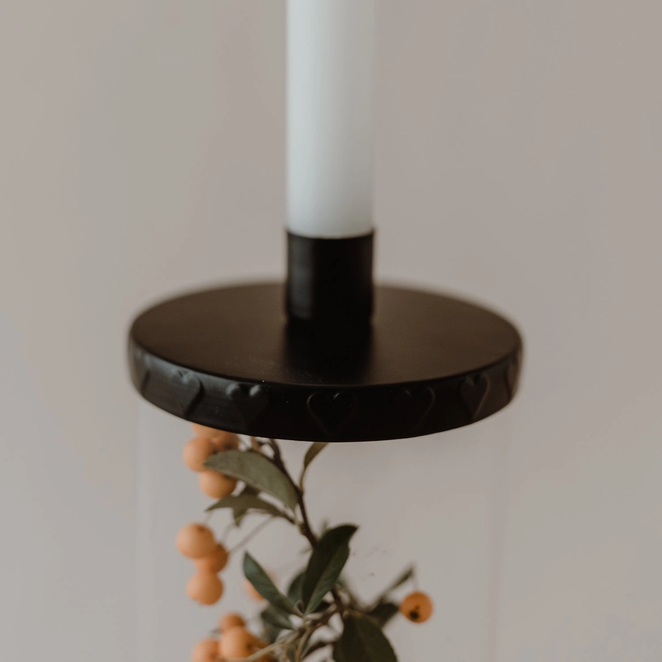Eulenschnitt Kerzenhalter schwarz Herz für Vorratsglas