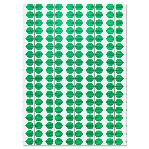 Geschenkpapier Stig Lindberg Grüne Blätter/ Bersås, ca. 50 x 70 cm, 1 Papierbogen