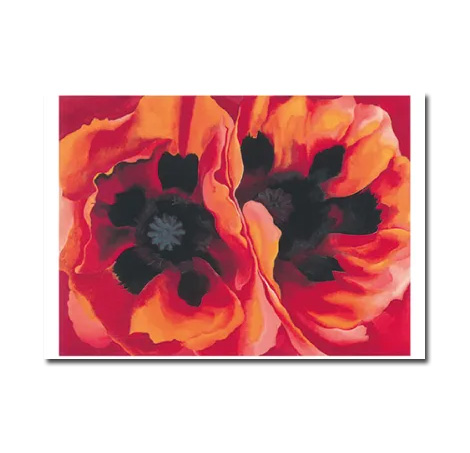 Postkarte Georgia O`Keeffe " Oriental Poppies/ Mohnblumen, 1927 " Kunst