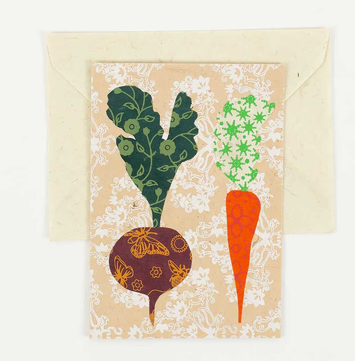 % Doppelkarte CARROT AND BEETROOT, Karotte und Rote Beete