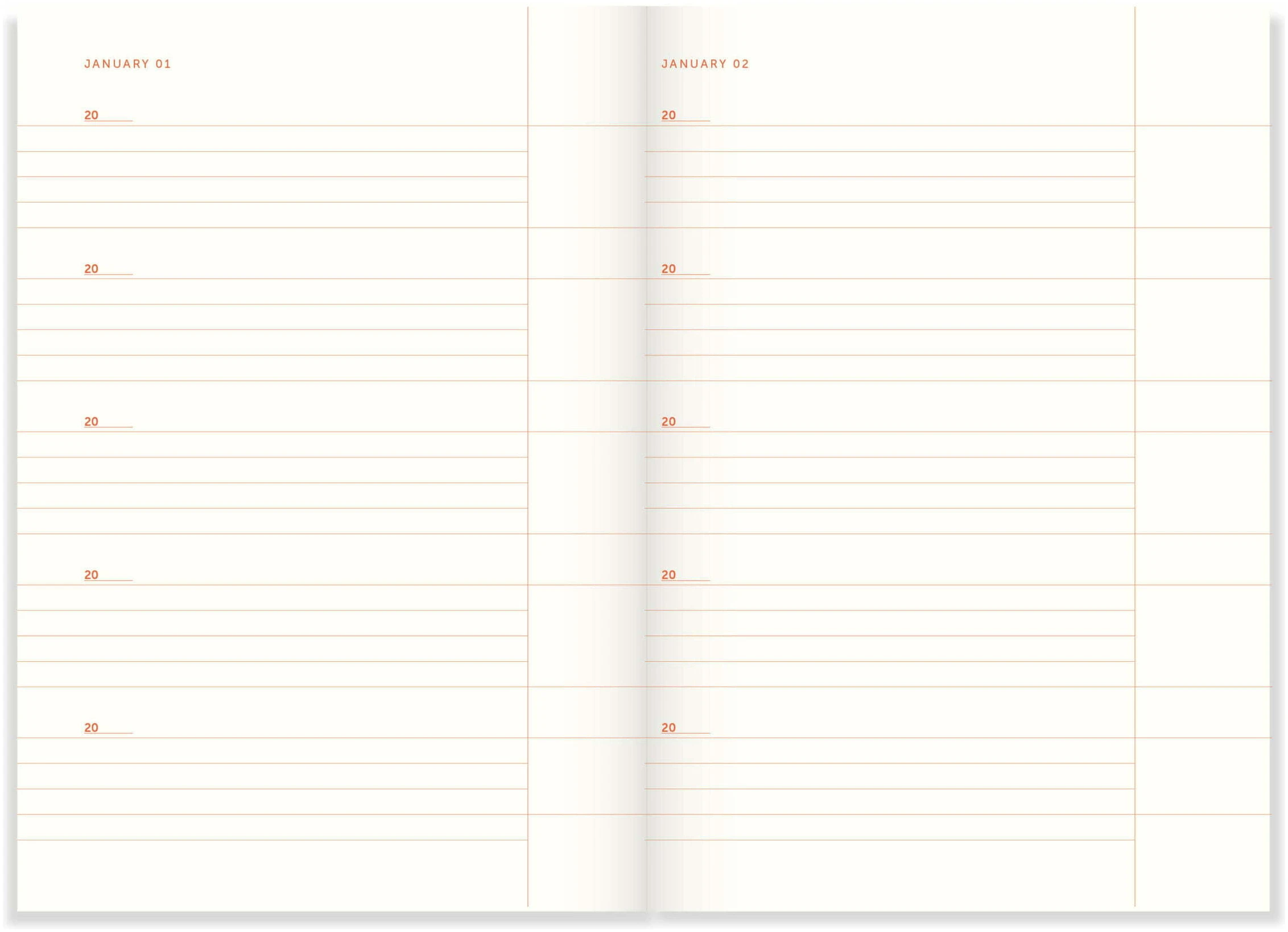 A-Journal Notizbuch/ Tagebuch "One Line A Day Journal" , Flow Mint