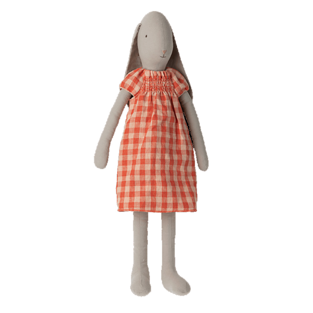 Maileg Hasenmädchen im rotkarierten Kleid, Göße 5 