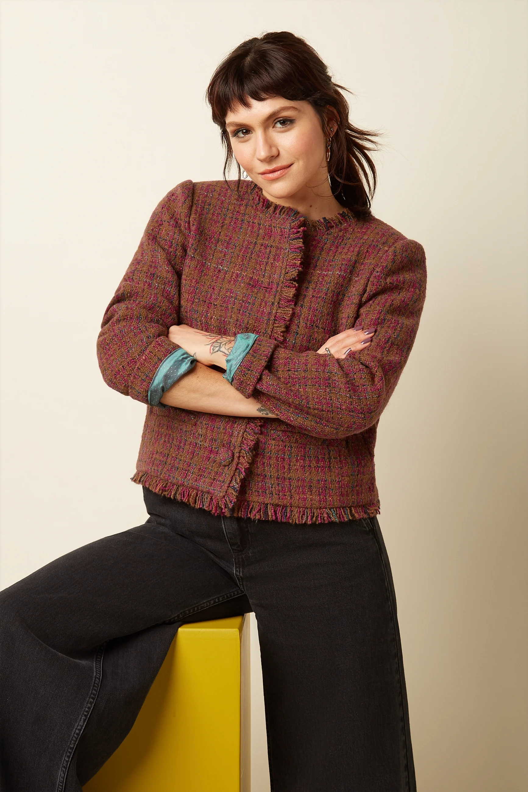 % King Louie Jacke Elara Jacket Pisaro, Farbe Wild Fuchsia - Pisaro