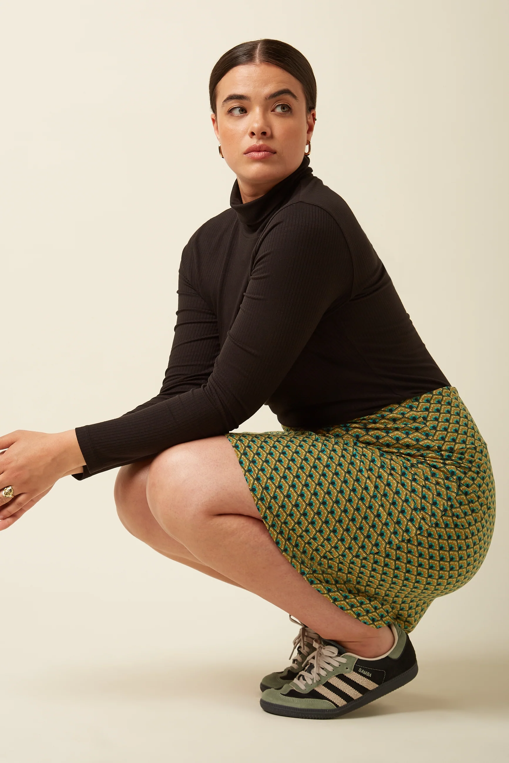 King Louie Border Skirt Frio, Rock, Farbe Spruced Green - Frio
