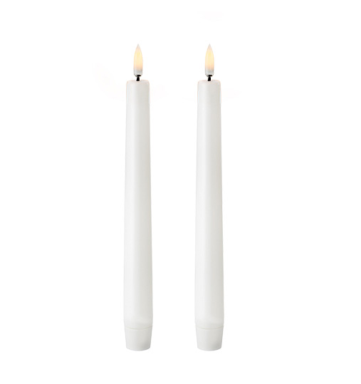 Piffany Copenhagen – UYUNI LIGHTING LED Stabkerze Nordic White 2-er Set, ca. 2,3 x 25,5 cm