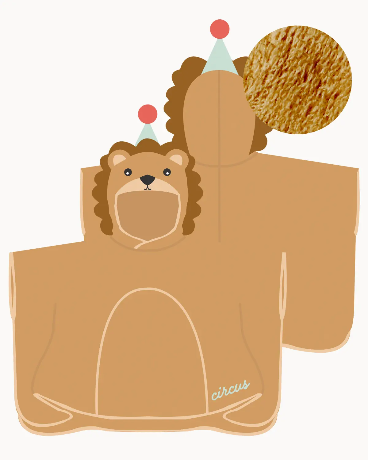 Kinderhandtuch Löwe, Organic Towel Poncho - Lion