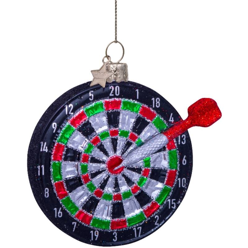 Weihnachtskugel Dartscheibe, schwarz,  ca. 8,5 cm, black dartboard von Vondels